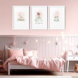 Rackhams Childrens Canvas Prints - Set of 3 wall art prints - 20 x 30 in / 50 x 76 cm - Matte Museum Quality Art Paper 290 gsm - Oak Frame - thumbnail 2