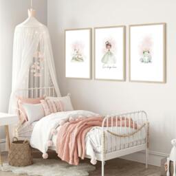 Rackhams Childrens Canvas Prints - Set of 3 wall art prints - 20 x 30 in / 50 x 76 cm - Matte Museum Quality Art Paper 290 gsm - Oak Frame - thumbnail 3