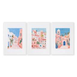 Rackhams Home Decor Living Room Pictures - Set of 3 Beach Decor Wall art Prints - 16 x 22 inches / 40.65 cm x 56 cm - Polyester Canvas 260 gsm - Canvas wrapped - thumbnail 1