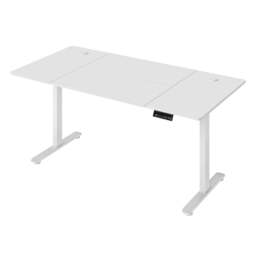Rackhams Electric Standing Desk  Adjustable Height Workstation Metal Frame White - thumbnail 1