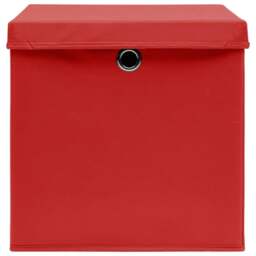 Rackhams Storage Boxes with Lids 4 pcs Red 32x32x32 cm Fabric - thumbnail 4