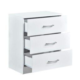 Rackhams Highbury 4 Piece Bedroom Set With 2 Door Double Wardrobe - White - thumbnail 6