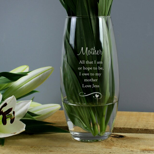 Rackhams Personalised Swirls & Hearts Bullet Vase - image 1