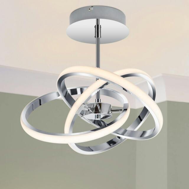 Rackhams Ridgley 3 Ring LED, Ceiling/Pendant Light - Chrome - image 1