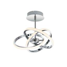 Rackhams Ridgley 3 Ring LED, Ceiling/Pendant Light - Chrome - thumbnail 5