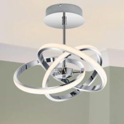 Rackhams Ridgley 3 Ring LED, Ceiling/Pendant Light - Chrome - thumbnail 1