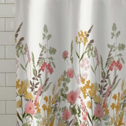Rackhams Countryside Floral Shower Curtain Pink - Pink - thumbnail 3