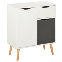Rackhams Floor Cabinet Storage Cupboard Sideboard with Drawer for Bedroom - Natural - thumbnail 3