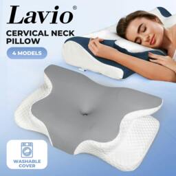 Rackhams Ergonomic Memory Foam Pillow For Cervical Shoulder Orthopedic Pain Relief - DreamRest / Blue - thumbnail 5