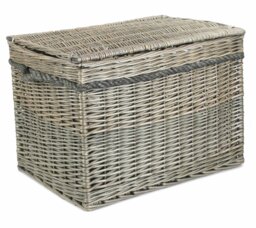 Rackhams 58cm Antique Wash Wicker Storage Basket - One Size - thumbnail 3