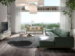 Rackhams Corner sofa in green leather 6199/6200 - Left - thumbnail 5