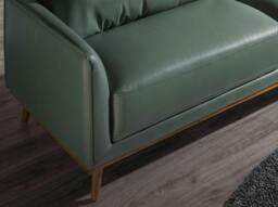 Rackhams Corner sofa in green leather 6199/6200 - Left - thumbnail 6
