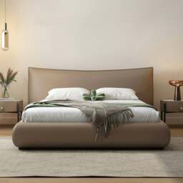 Rackhams Kai King Size Bed With Storage, Super King Size With Storage, Real Leather - White - Super King Size - NO Storage - thumbnail 2