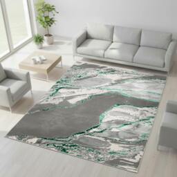 Rackhams Parma Modern Shimmer Rug - Emerald - 60cm x 110cm (2ft x 3.5ft)
