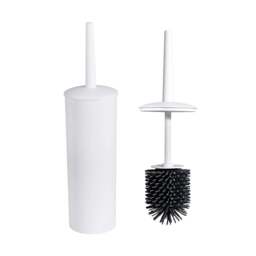 Rackhams Turbular White Toilet Brush & Holder With Silicone Head - thumbnail 2
