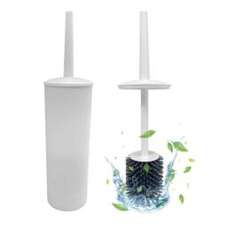Rackhams Turbular White Toilet Brush & Holder With Silicone Head
