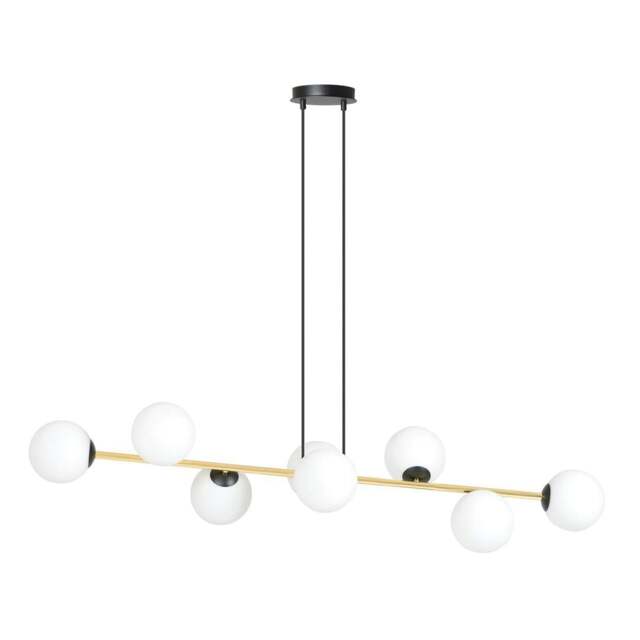 Rackhams GRAVITY Pendant lamp 8 x E14  Black, gold with White Shade - image 1