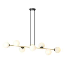 Rackhams GRAVITY Pendant lamp 8 x E14  Black, gold with White Shade - thumbnail 4