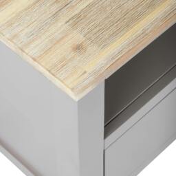 Rackhams Florence Wooden Corner TV Unit With 2 Drawers and Shelf - Dove Grey, Grey - thumbnail 4