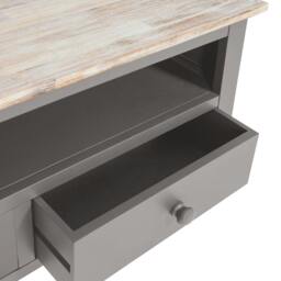Rackhams Florence Wooden Corner TV Unit With 2 Drawers and Shelf - Dove Grey, Grey - thumbnail 5