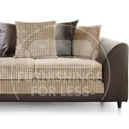 Rackhams Luca Mixed Fabric Sofa Suite - Scatter Back - Brown and Beige - thumbnail 3