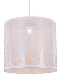 Rackhams Unique and Beautiful Matt White Metal Forest Design Ceiling Pendant Shade - thumbnail 1