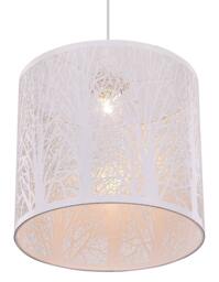Rackhams Unique and Beautiful Matt White Metal Forest Design Ceiling Pendant Shade - thumbnail 2