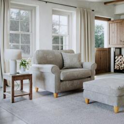 Rackhams Abingdon Snuggle Chair - Beige - thumbnail 1