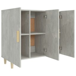 Rackhams Sideboard Concrete Grey 90x34x80 cm Engineered Wood - Grey - Engineered wood - thumbnail 4