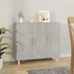 Rackhams Sideboard Concrete Grey 90x34x80 cm Engineered Wood - Grey - Engineered wood - thumbnail 1