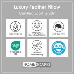 Rackhams Duck Feather Pillow x 4 - thumbnail 5