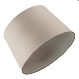 Rackhams Designer Taupe Beige Naturally Textured Linen Lamp Shade in Drum Shape - thumbnail 5
