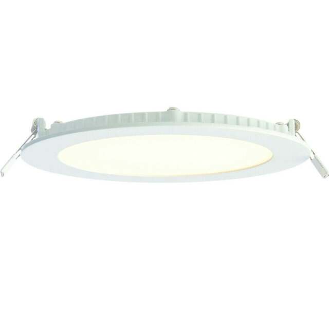 Rackhams Ultra Slim Round Flush Ceiling Light 24W Warm White LED 3000k Corridor Lamp