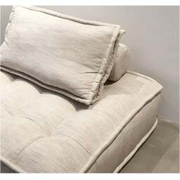 Rackhams Borcem Singe Seater, Two Seater, Three Seater Sofa, Linen, Modular Sofa - White - Two Seater 185cm - thumbnail 4