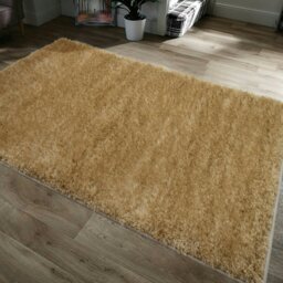 Rackhams Majestic Shaggy Rug - 60 x 110 - Yellow - thumbnail 1