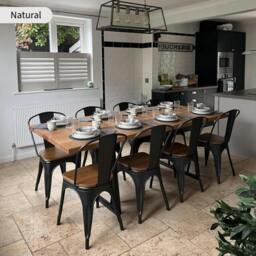 Rackhams Premium Solid Oak Dining Table - 300 - 120 - thumbnail 2