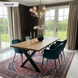 Rackhams Premium Solid Oak Dining Table - 300 - 120 - thumbnail 6