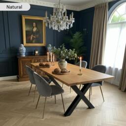 Rackhams Premium Solid Oak Dining Table - 300 - 120 - thumbnail 5