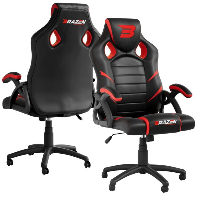 Rackhams Puma PC Gaming Chair - Red - PU - PC Gaming Chair - image 1