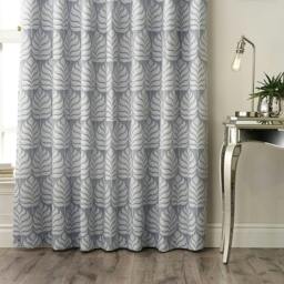 Rackhams Horto Eyelet Curtains - Blue - 90in x 72in - Blue - 100% Polyester - thumbnail 3