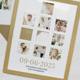 Rackhams Personalised Special Date Oak Multi Photo Frame - thumbnail 2