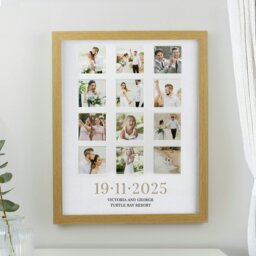 Rackhams Personalised Special Date Oak Multi Photo Frame - thumbnail 4