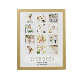 Rackhams Personalised Special Date Oak Multi Photo Frame