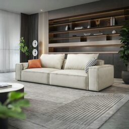 Rackhams R67 Anselm Two Seater, Three Seater Sofa, Modular Sofa - Two Seater 240cm - Blue - thumbnail 1