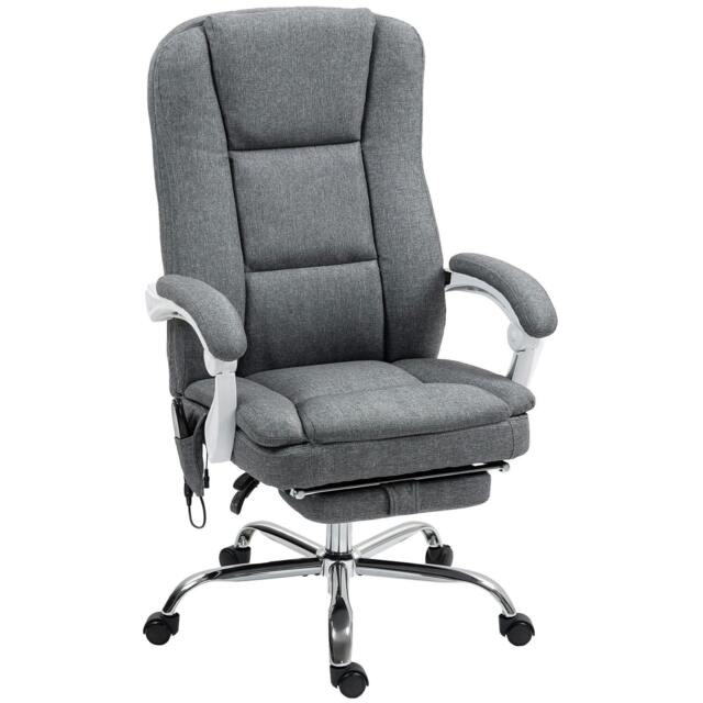 Rackhams Six-Point Office Massage Chair, with Heat - Grey
