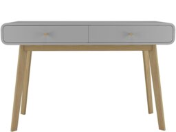 Rackhams Cassie Desk 2 Drawers GreyGrey120x50x79cm - Grey - thumbnail 3