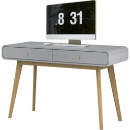 Rackhams Cassie Desk 2 Drawers GreyGrey120x50x79cm - Grey - thumbnail 5