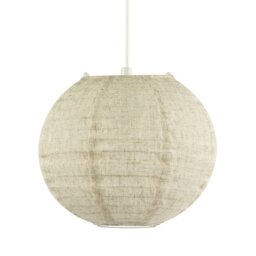 Rackhams Chic Natural Linen Fabric Oatmeal Spherical Pendant Lighting Shade