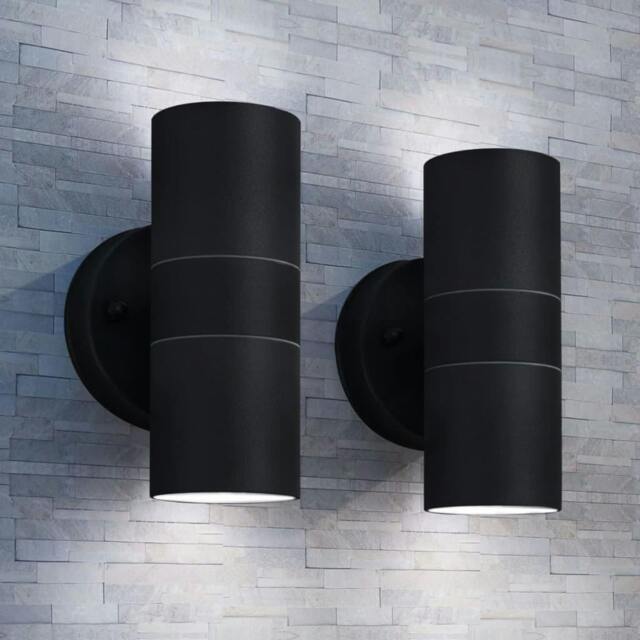 Rackhams Outdoor Wall Lights 2 pcs Stainless Steel Up/Downwards
