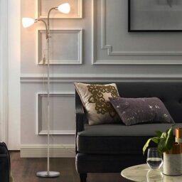 Rackhams Double Heads Floor Lamp - Brass